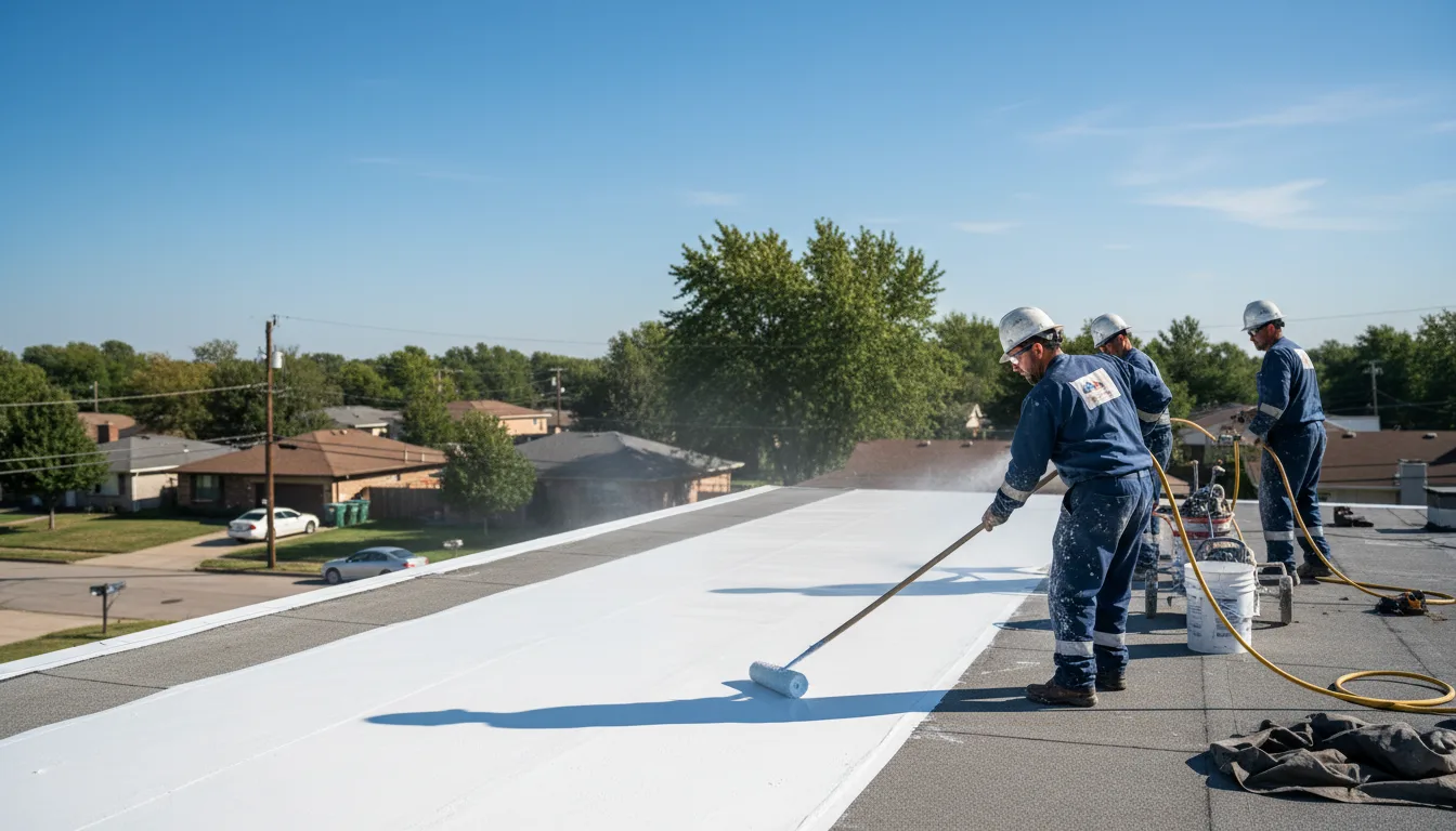 Commercial roof coating in Dexter City, OH near me